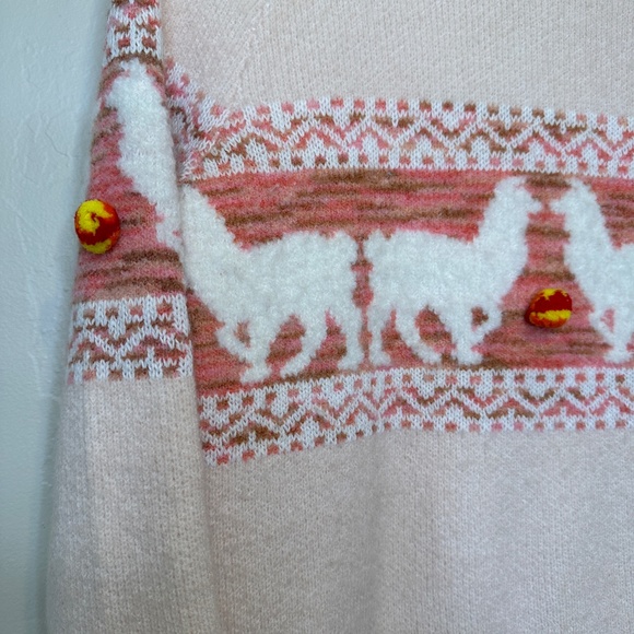 Anthropologie | Aimee Pommed Novelty Print Alpaca Mock Neck Sweater - Picture 8 of 16